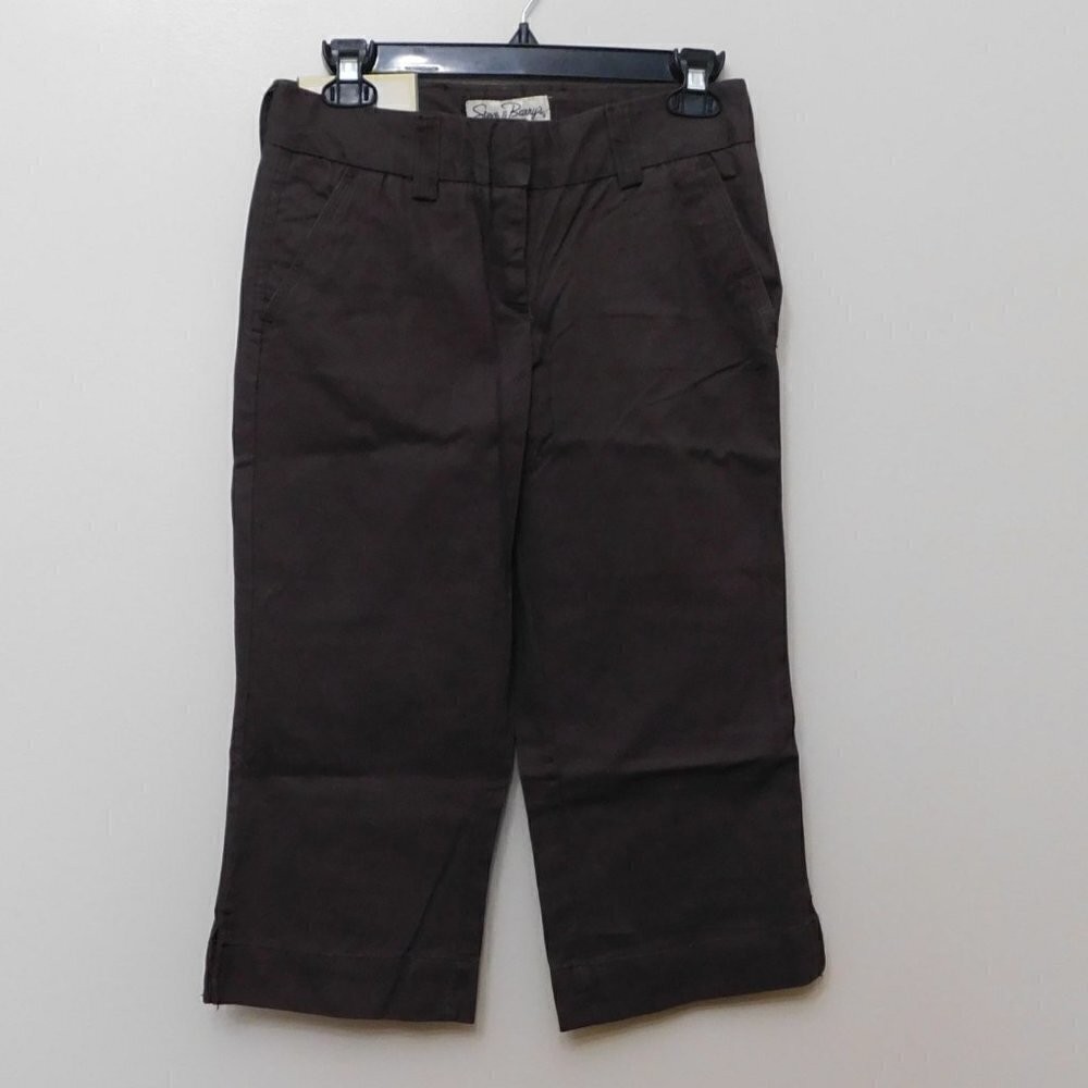 𝅺steve & Barry"s Brown Classic Chino Capri Pants
